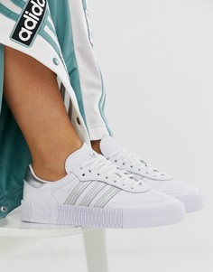 Белые кроссовки adidas Originlas Samba Rose - Серебряный
