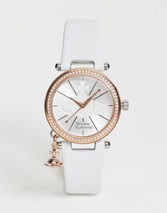 Часы с кожаным ремешком пастельного цвета Vivienne Westwood VV006RSWH - Белый