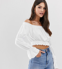 Boohoo bardot top in white - Белый