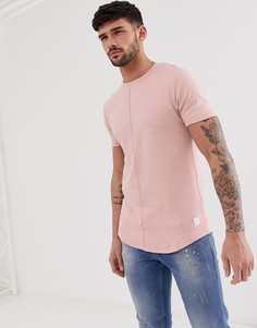 Розовая футболка с отделочными швами River Island - Розовый