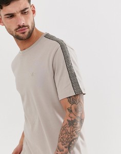 Светло-бежевая футболка River Island - Черный