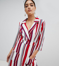 Платье-рубашка макси в полоску PrettyLittleThing - Мульти