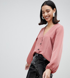 Розовая блузка на пуговицах с рукавами летучая мышь River Island - Розовый