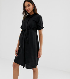 Черное платье-рубашка со шнурком New Look Maternity - Черный