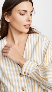 Derek Lam 10 Crosby Belted Bell Sleeve Romper