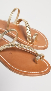 K. Jacques Septine Band Toe Ring Slides