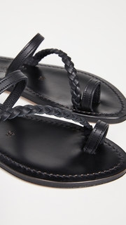 K. Jacques Septine Toe Ring Slide Sandals