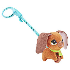 Мягкая игрушка FurReal Friends "Маленький питомец на поводке" Коричневая собака Hasbro