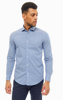 Приталенная рубашка из хлопка в полоску United Colors of Benetton