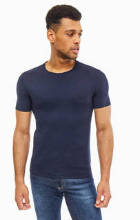 Синяя хлопковая футболка United Colors of Benetton