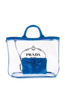 Прозрачная сумка с логотипом Prada