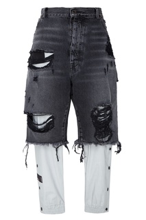 Двухслойные комбинированные брюки Unravel Project