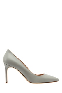Серые туфли BB из кожи Manolo Blahnik