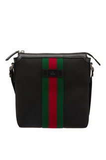 Черная тканевая сумка с отделкой Gucci Man