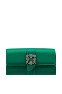 Зеленый клатч Capri Manolo Blahnik