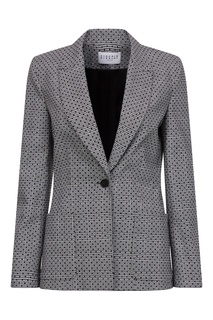 Серый жакет с комбинированным узором Claudie Pierlot