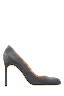 Серые замшевые туфли BBR Manolo Blahnik