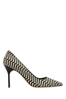 Черно-белые туфли BB Manolo Blahnik
