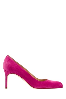 Замшевые туфли BBR оттенка фуксии Manolo Blahnik