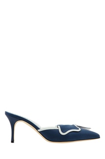 Синие мюли Peregrina Manolo Blahnik