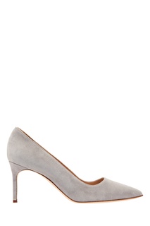 Замшевые туфли BB серого цвета Manolo Blahnik