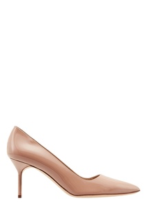Бежевые лакированные туфли BB Manolo Blahnik