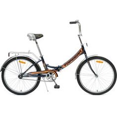 Велосипед 2-х колесный Top Gear складной 24 Compact 50 1 скорость черный/оранжевый (ВНС2483)