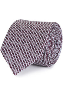 Шелковый галстук с узором Ermenegildo Zegna