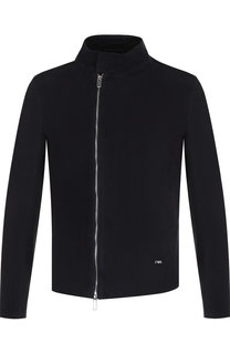 Замшевая куртка на молнии с воротником-стойкой Emporio Armani
