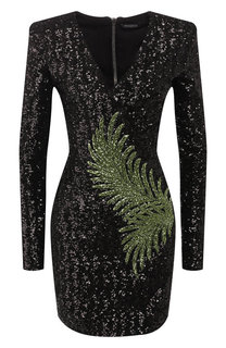 Платье с пайетками Balmain