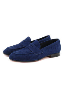 Замшевые пенни-лоферы Santoni