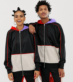 Худи колор блок COLLUSION x Motocross Unisex - Мульти