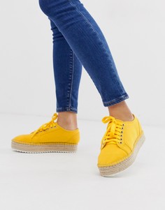Кроссовки-эспадрильи на шнуровке ASOS DESIGN Jakie - Желтый