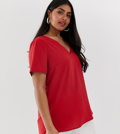 Красная блузка с v-образным вырезом Simply Be - Мульти