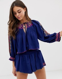 Шорты и кроп-топ Free People - Синий