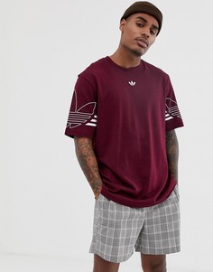 Красная футболка с логотипом-трилистником adidas Originals - Бежевый