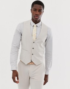 Серый супероблегающий жилет ASOS DESIGN wedding - Серый