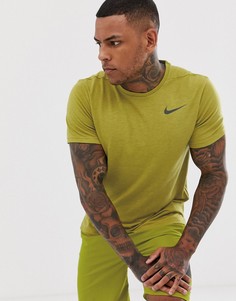 Футболка хаки Nike Training - Breathe HyperDry - Зеленый