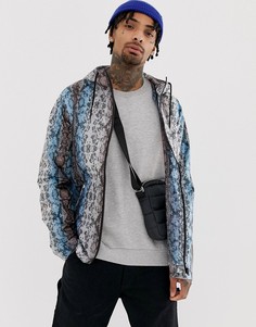 Куртка со змеиным принтом ASOS DESIGN - Синий