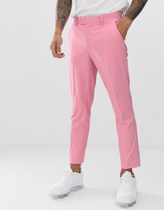 Розовые оксфордские брюки зауженного кроя в строгом стиле ASOS DESIGN - Розовый