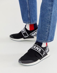 Черные кроссовки на липучках Tommy Jeans Flexi - Черный