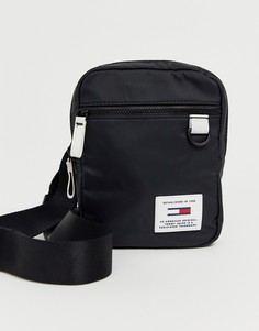 Черная сумка через плечо с логотипом и контрастной отделкой Tommy Jeans - Черный
