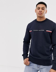 Темно-синий свитшот с логотипом Tommy Hilfiger - Темно-синий