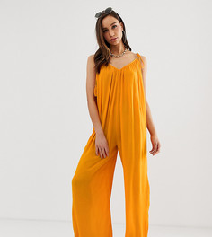 Оранжевый комбинезон с глубоким вырезом на спине и кисточками ASOS DESIGN Tall - Оранжевый