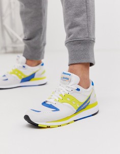 Бело-желтые кроссовки Saucony Azura OG - Белый