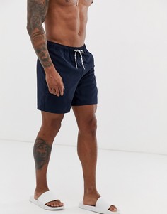 Темно-синие шорты для плавания средней длины ASOS DESIGN - Темно-синий