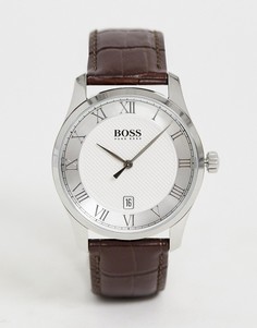 Часы с кожаным ремешком BOSS 1513586 Master - Коричневый