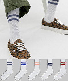Набор из 5 пар спортивных носков в полоску ASOS DESIGN - Мульти
