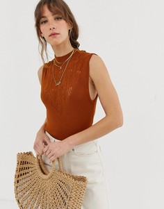 Боди Free People - Коричневый
