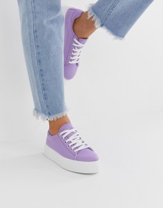 Сиреневые массивные кроссовки со шнуровкой ASOS DESIGN - Фиолетовый